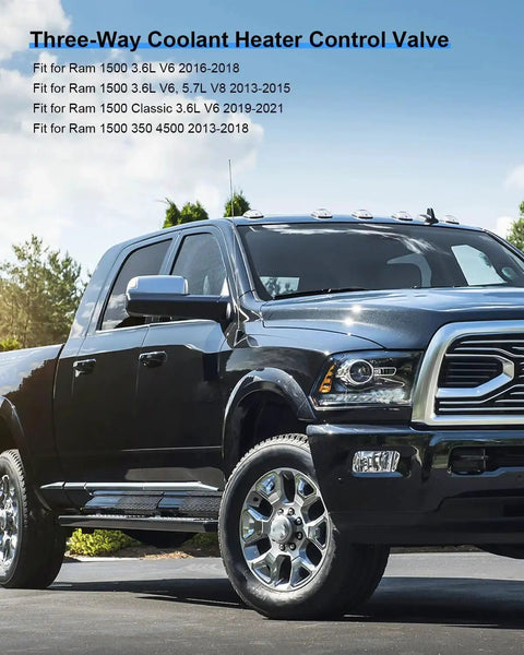 Three Way Heater Control Valve For Dodge Ram 1500 2500 3500 4500 2013 2018 3.6L 5.7L V6 V8 Replace 52014892AC vehicle image