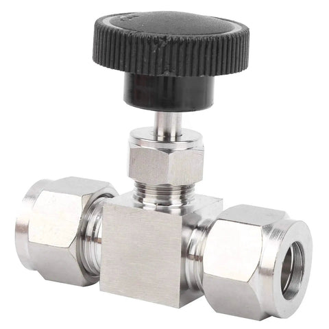 High Pressure Needle Valve for Water and Gas Control, Industrial Grade 304 Stainless Steel Construction, Precise Adjustment Dial, 1/2 Inch Threaded