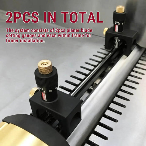 Magnetic Planer Blade Setting Jig, Adjustable Knife Height Gauge Setter for Jointer and Planer, 2pcs setup view