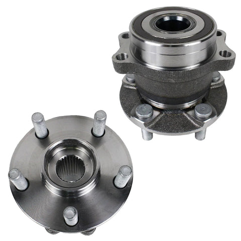 Rear Wheel Bearing And Hub Assembly Set Of 2 For Subaru Forester 2014 To 2018, Impreza 2012 To 2021, 5 Lug And ABS replacement hubs