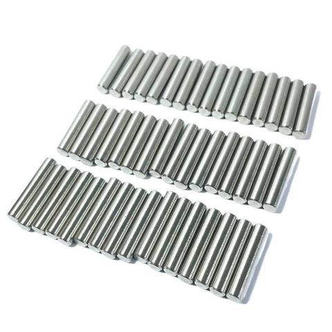 5mm x 25mm Metal Dowel Pins 50 Pack For Wood Furniture And Shelves, M5 Shelf Pegs, Alloy Steel Dowels, Precise Ground Finish visible in rows