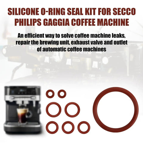 8 Pieces Silicone O Ring Seals Maintenance Kit For Fully Automatic Espresso Machines Gasket Replacement Parts