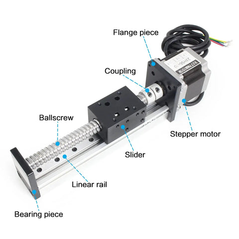 Heavy Duty 300mm Linear Stage Actuator With Square Slide Rail And 1605 Ballscrew Motorized XY XYZ CNC Linear Stage Table With Nema23 Stepper Motor for precise motion