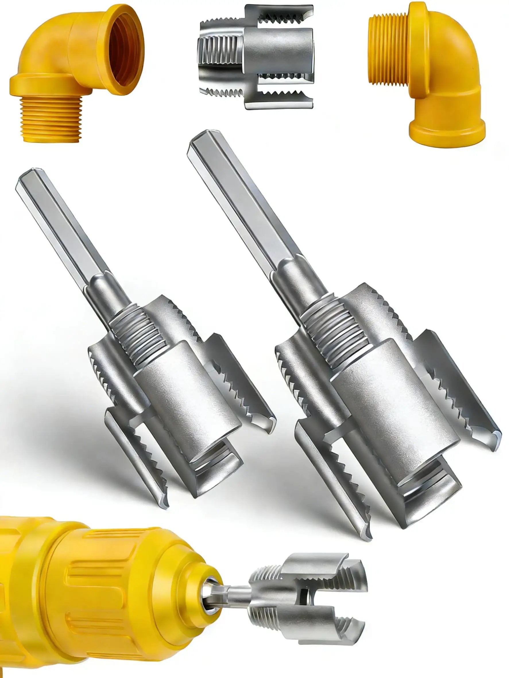 Electric Drill PVC Pipe Threader Kit For Half Inch And...