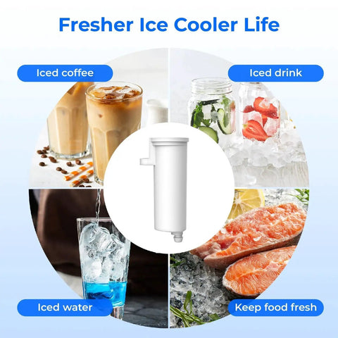 Water filter cartridge for GE Opal Nugget Ice Maker; white, Waterdrop 3-pack, BPA-free