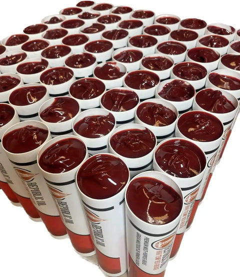 Red High Temp No. 2 Lithium Complex Heavy Duty Grease for Multi Purpose Use in Chassis and Wheel Bearings, pack of 10x14 oz tubes.