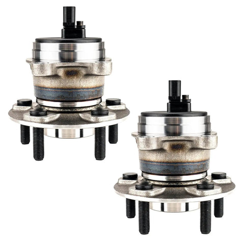 Rear Wheel Bearing And Hub Assembly 512466 Pair For Ford Focus 2012 2018 5 Lug ABS Compatible With 2.0T Engine Premium Replacement Kit