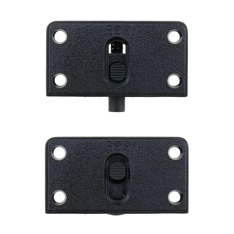 Front view of 2 Sets 58x31mm Black Sliding Cabinet Hardware Nylon Pulley Roller for Sliding Doors Drawers Windows and Closets Durable ABS Nylon Bearing System Delivers Smooth Quiet Operation and Long Lasting Performance.