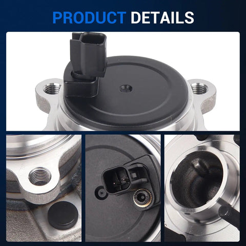 Detailed view of Rear Wheel Bearing Hub Assembly For Ford Focus 2012-2018 Without Active Park Assist, 5 Lugs, ABS, 512466 Replacement