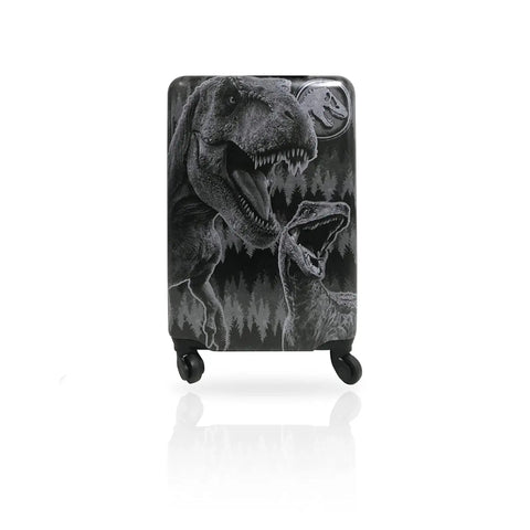 Kids Carry On Luggage With Wheels 20 Inch Hard Sided Dinosaur Suitcase With Jurassic World Graphics for Tween Travelers