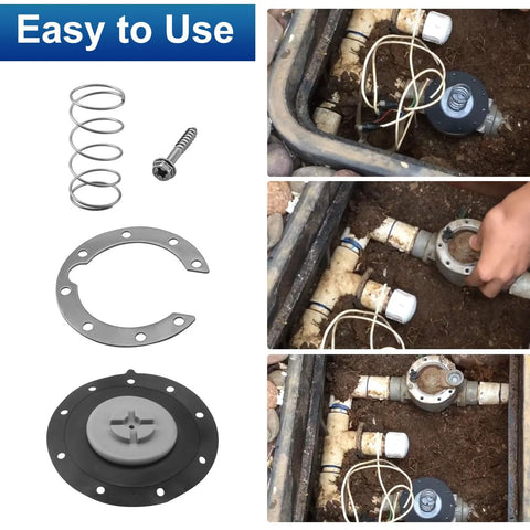 Niahm sprinkler diaphragm replacement assembly for Irritrol 205 series valves; metal spring and diaphragm.