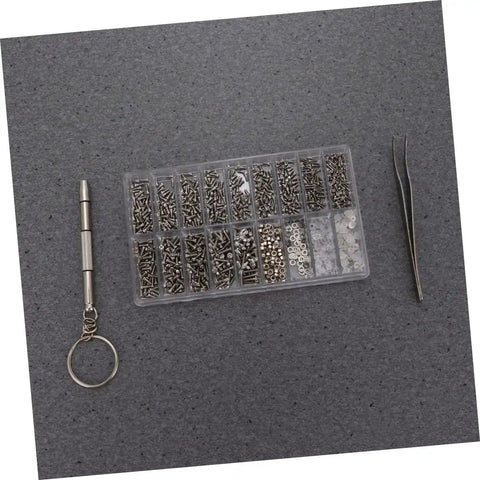 Must Have Mini Screw Kit Set Stainless Steel Miniature Screws With Screwdriver And Tweezers For Glasses Watches Cameras And More