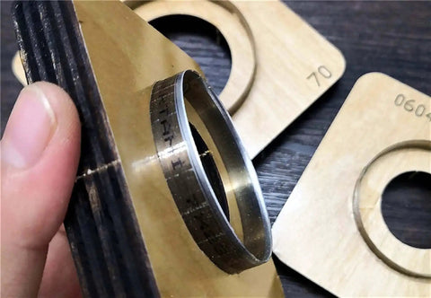 Close-up of Heavy Duty Pro Grade Round Circle Cutting Mold For Leather Crafts 120mm With Precision Steel Blade.
