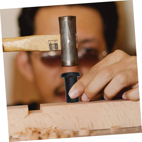 Close-up of 4 Sets Sliding Barn Door Hardware Kit With Carbon Steel Spacers being installed on wooden track for secure mounting
