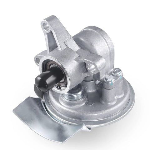 AULINK 904-801 mechanical vacuum pump, silver aluminum housing with black drive shaft and mounting flange.