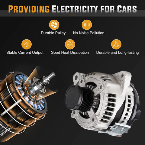 Drop-In 12V 100A Alternator Replacement for 2007-2013 Toyota Camry 2.4L, Corolla 2009-2010 2.4L Only XRS, Matrix 2.4L 2009-2013, Scion xB Base