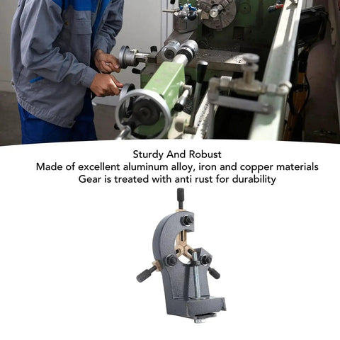Wood Lathe Steady Rest for Mini Lathes With Three Point Support Durable Aluminum Alloy Iron Copper Build For Long Lasting Stability Baxnore Heavy Duty Stabilizer For Accurate Wood Turning And Precise Machining installed on machine