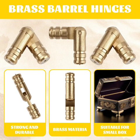 Brass Hidden Cylinder Hinges 25 Pack Invisible Brass Barrel Hinges With 270 Degree Folding Concealed Mini Hinges for boxes