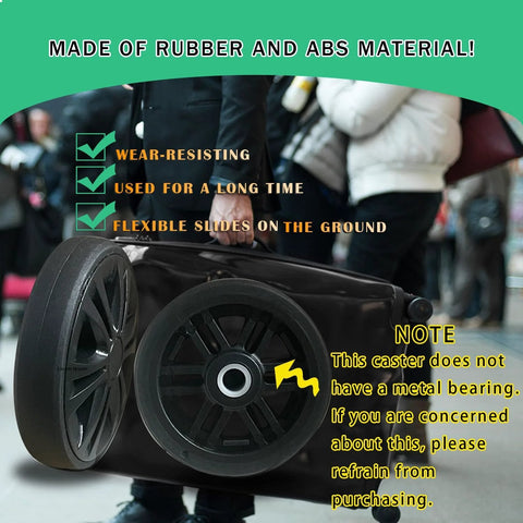 Luggage Wheel Replacement Kit For Suitcases And Travel Bags With 2.11 Inch Double Swivel Wheels Wear-Resistant Quiet Casters