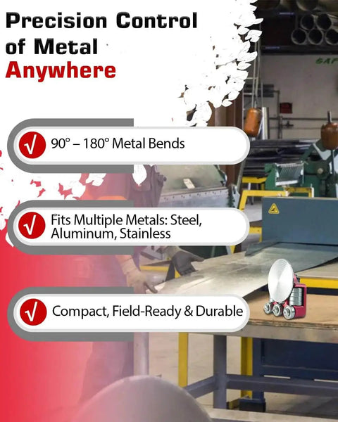 One Station Metal Disc Bender For Standing Seam Roofing and Sheet Metal Bending displayed in a workshop environment.