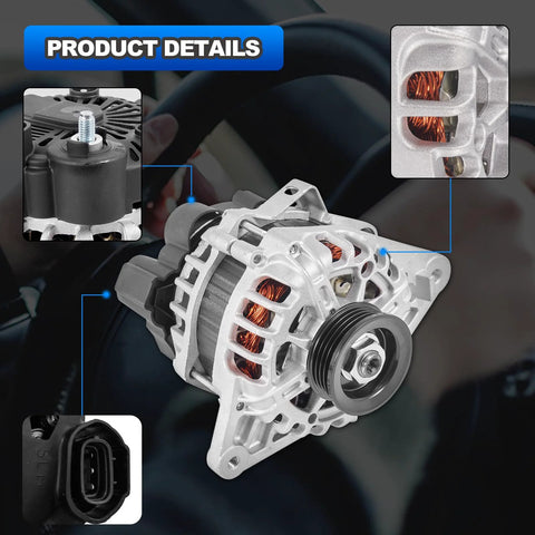 Image of No Fuss Easy Install Alternator Replacement For Hyundai Elantra 2007 To 2012 2.0L L4 And Kia Soul 2010 To 2011 2.0L