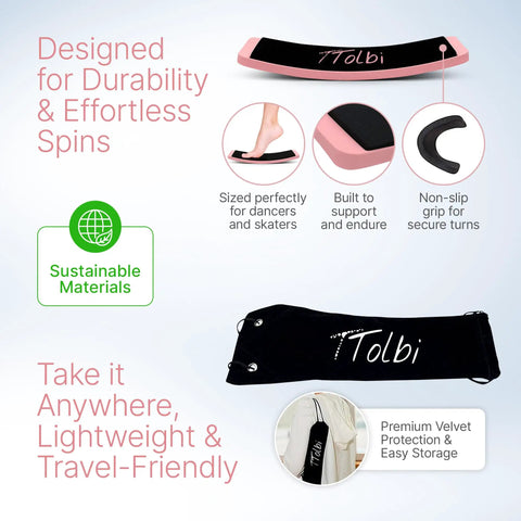 Pro Grade Turn Board For Dancers And Skaters To Improve Turning Balance And Spins Technique Ballet Ice Skating And Dance Training Equipment For Home Practice And Studio Sessions With Durable Non Slip Surface And Portable Design