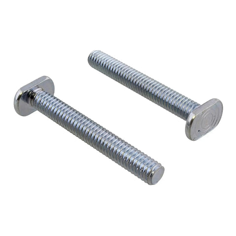 Close-up of T Slot Bolt Set 20 Pack Two And A Quarter Inch Tee Bolts For Woodworking And T Track Jig Bolts For Router Jigs And Fixtures Five Sixteenth Inch Eighteen Thread Tee Bolts Great For Cabinets Drawers And Custom Wood Projects.