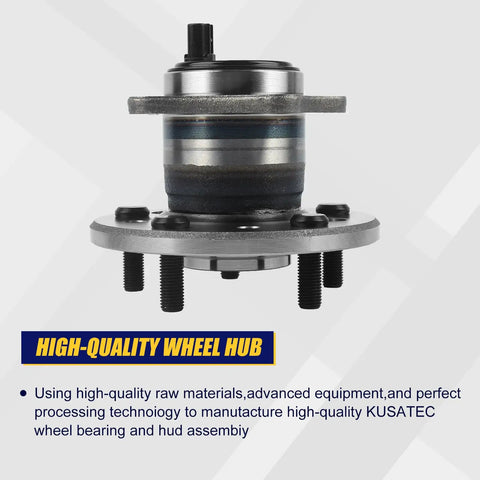 512207 Rear Right Wheel Bearing And Hub Assembly Direct Fit For Lexus ES300 ES330 ES350 Avalon Camry Highlander Solara With 5 Lug Bolts And 4 Wheel ABS Now, close-up view of hub with lug bolts