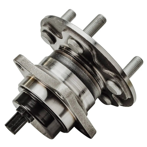 Rear Wheel Bearing Hub Assembly For 2009 2019 Toyota Corolla Sedan 2009 2010 Pontiac Vibe 2009 2014 Matrix 1.8L FWD 5 Lug ABS Sensor Cap 4 Bolt Flange Replacement, side view