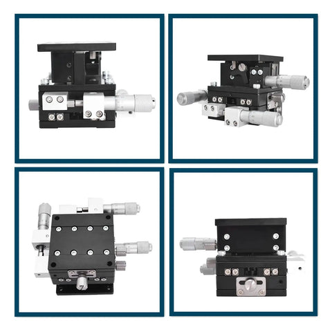 60 X 60mm XYZ 3 Axis Linear Stage With Manual Sliding Table For Optical Lab Precision Measurement, Aluminum Alloy Build.