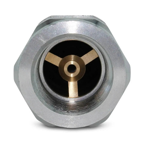 Front view of Flat Face Three Quarters Inch NPT Hydraulic Quick Disconnect Couplers Set For Skid Steers With Dust Caps by Summit Hydraulics.