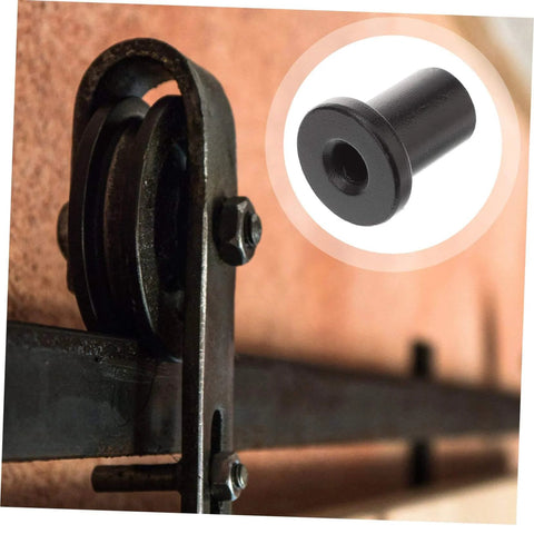 Close-up of Five Pack Flat Track Spacers for Sliding Barn Door Hardware, durable connectors for wall and track installations.