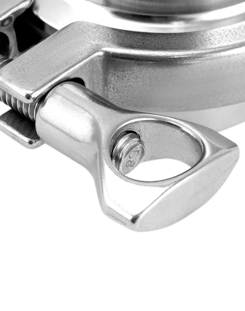 Stainless steel sanitary clamp fitting with bolt, 2 in ferrule and chuck end assembly
