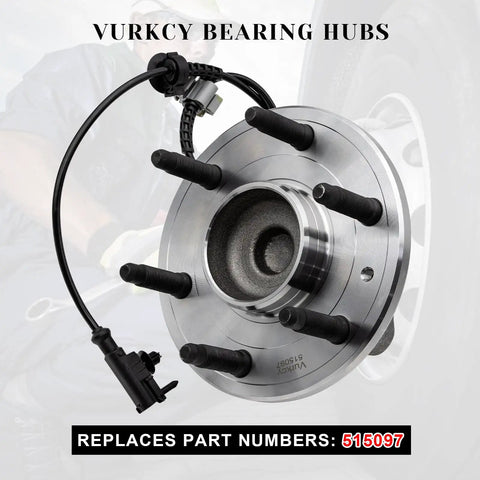 Front Wheel Bearing Hub Assembly 2WD Pair For Cadillac Escalade ESV 2007 To 2014 Chevy Avalanche 2007 To 2013 Silverado 1500 2007