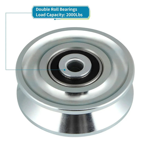 3 Inch V Groove Wheel For Inverted V Track Gate Caster With Double Bearings Sliding Gate Wheel Workhorse Build For Heavy Duty 2000 Lbs Load Capacity Perfect For Barn Doors Fences And Outdoor Gates Skelang.