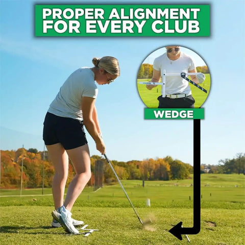Game Changing Golf Stance And Alignment Training Aid For Left And Right Handed Players, Adjustable Stance Width, golfer using tool