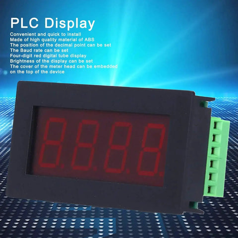4 Digit LED 7 Segment Display With Modbus RTU Over RS485 Serial Port For PLCs, 5 To 36V DC Input, showing close-up of red LED screen.