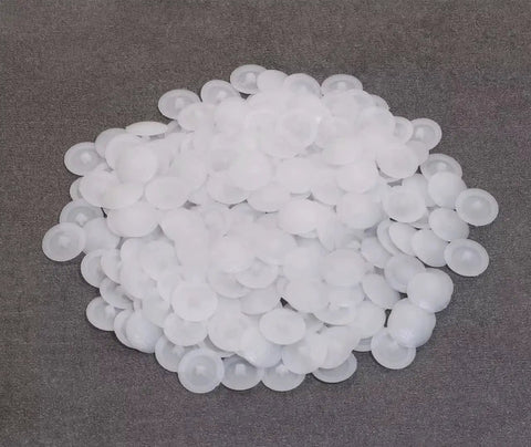 200 Pieces White Plastic Self Tapping Screw Cap Covers 7mm Diameter For Cabinets And Furniture Fittings Durable PP Construction