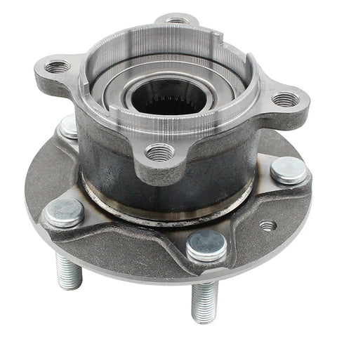 Front view of Rear Left And Right Wheel Bearing And Hub Assembly For Mazda 3 2.5L AWD 2019 Through 2025 And CX 30 2.5L AWD 2020 Through 2025 Premium Replacement With Sealed Bearings For Smooth Quiet Reliable Drivetrain Performance.