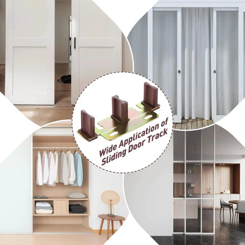 Sliding Closet Door Floor Guide Kit Universal Adjustable Width Track Mount 6 Pack Compatible With N 6796 Stamped Steel Door Slider