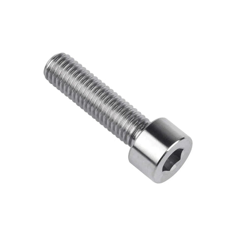 Titanium M8x30mm Hex Socket Head Bolt, part of a Set Of 4, with 1.25mm Pitch, DIN 912, Grade 5 6AL4V, showing thread and hex head.
