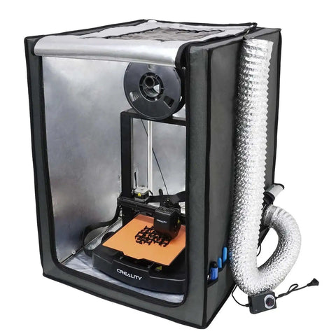 Printer Enclosure With Ventilation Filter And Speed Control 12V Fan 5000RPM For Resin 3D Printing Pro Grade Dustproof Temperature Controlled Tent For Ender 3 Pro V2 Ender 3 S1 Neo with large view window and stainless steel frame