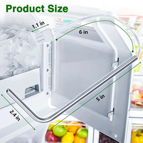 Ice Maker Bin Temperature Sensor Thermistor For Whirlpool Kenmore KitchenAid Jenn Air Ice Makers And Refrigerators RUHUALIFE Compatible Replacement Part 3021097 AP6022509 PS11755842 W10511923 showing product size in fridge