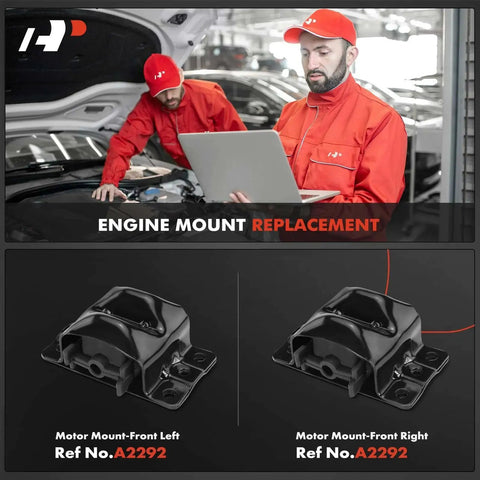 2-Piece Front Left And Right Engine Motor Mount Set For Chevy GMC Cars And SUVs Fits Malibu Impala Camaro C10 C20 Suburban