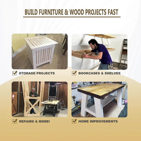 Pocket Hole Jig Kit For Precision Woodworking projects: storage furniture, bookcases, repairs, home improvements illustration