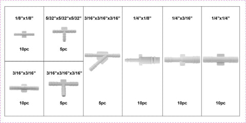 Vacuum Connector Kit With 65 Piece Assortment In Eight Sizes For Automotive Maintenance And Replacement Durable Material on display