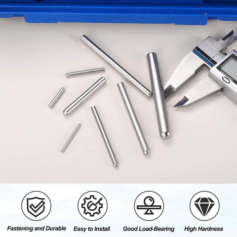 8 Pcs 304 Stainless Steel Dowel Pins 3x30mm Round Head Flat Chamfered End For Furniture DIY Projects Shelf Support Pegs