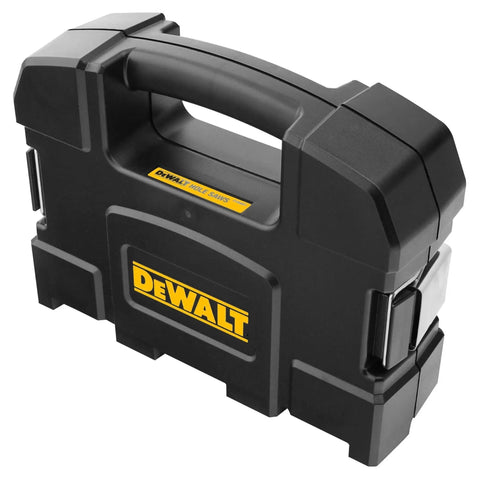 Black Dewalt carrying case for Bi Metal Hole Saw Kit For Wood Metal And Plastic With Up To 50 Percent Longer Life And Fast Plug Ejection