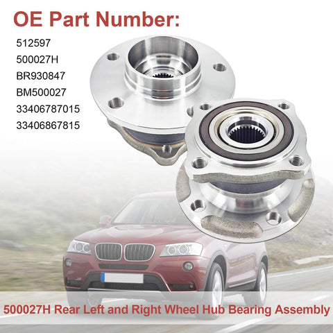 Two Pack Rear Wheel Hub Bearing Assembly For BMW X3 2011 2017 And X4 2015 2018 Replacement 33406787015 33406867815 BR930847