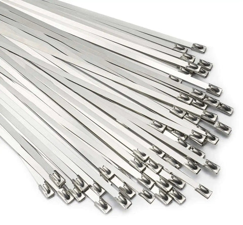 304 Stainless Steel Zip Ties 11.8 Inch Heavy Duty Built To Last Self Locking Cable Ties Multi Purpose 100 Pack